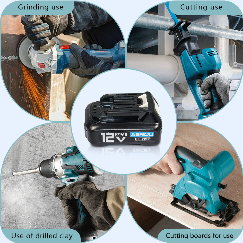 12V For Makita BL1020B Compact Lithium-Ion 2.0Ah Battery