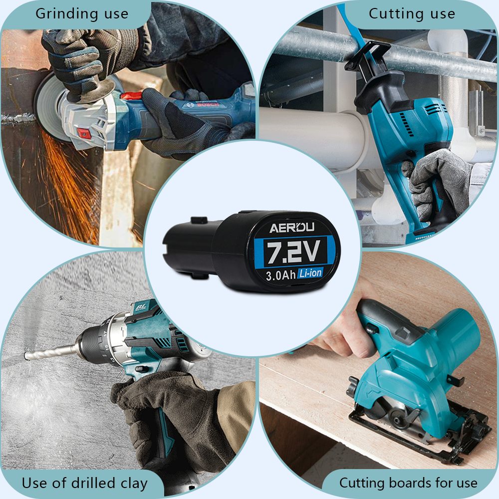 For Makita 2-Cell 7.2V 3.0Ah Battery | Reliable Replacement for Cordless Tools