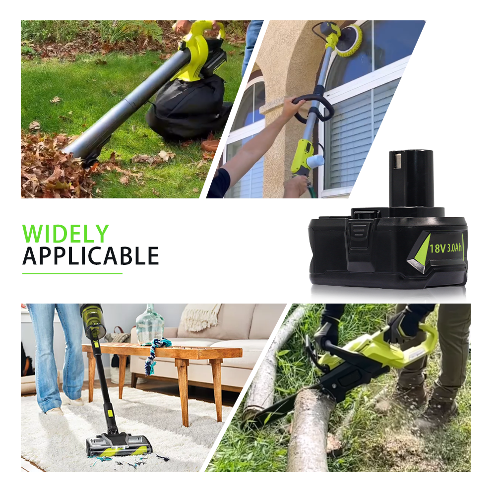 For Ryobi 18V 3.0A Type-C Battery – Compatible with ONE+ Drills/Phones, Global Use P102 P103 P104 P105 P107 P108 P109 P122 for 18-Volt Power Tool