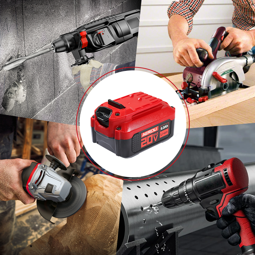 6.0Ah Lithium Ion Battery for DieHard V20 18V – Fits Impact Wrenches/Concrete Drills