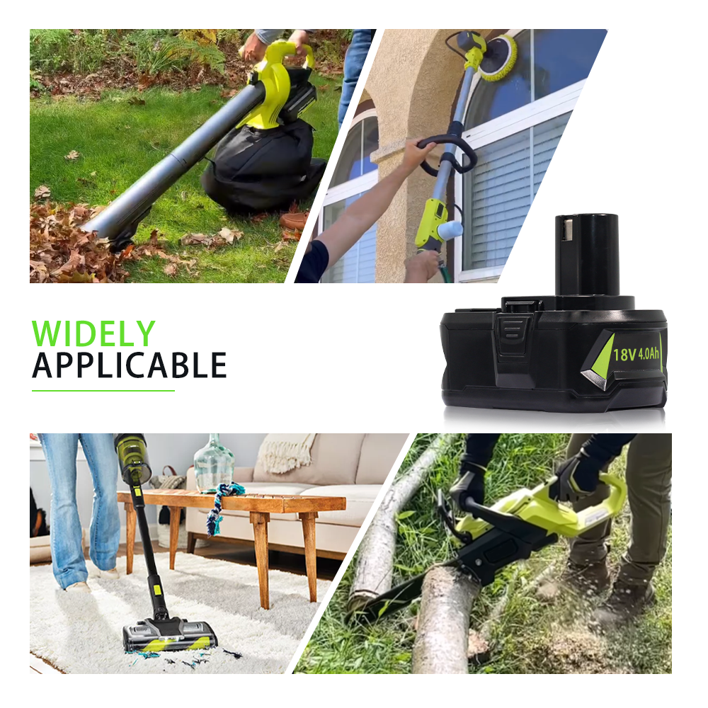 For Ryobi 18-Volt ONE+ Lithium-Ion 4.0 Ah High Capacity Battery P145 P108 P102 P103 P104 P105 P107 P109 P190 P191 P122 Cordless