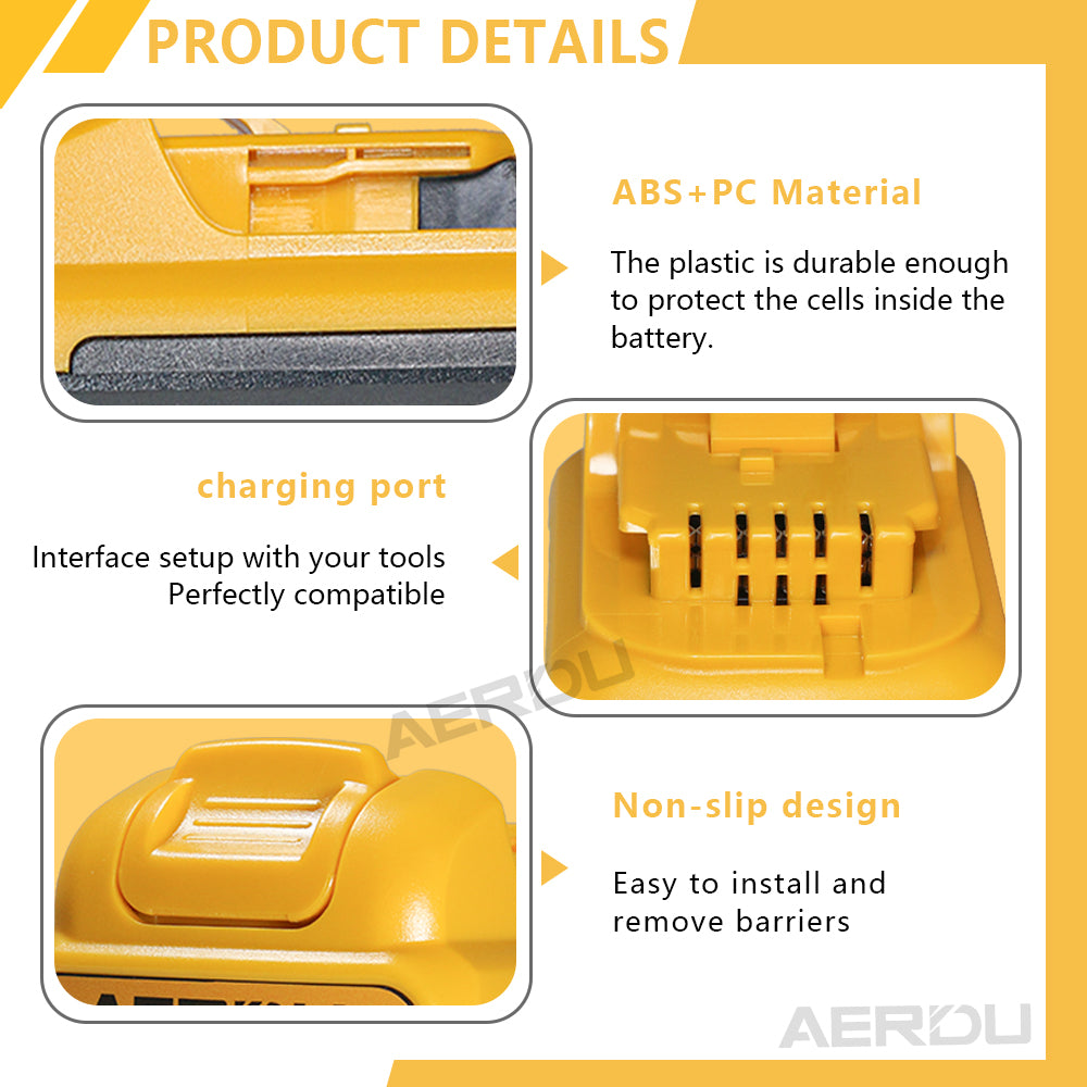 For Dewalt 12V 6-Cell 5.0A Battery – High-Performance for Heavy-Duty Impact Drivers/Rotary Tools