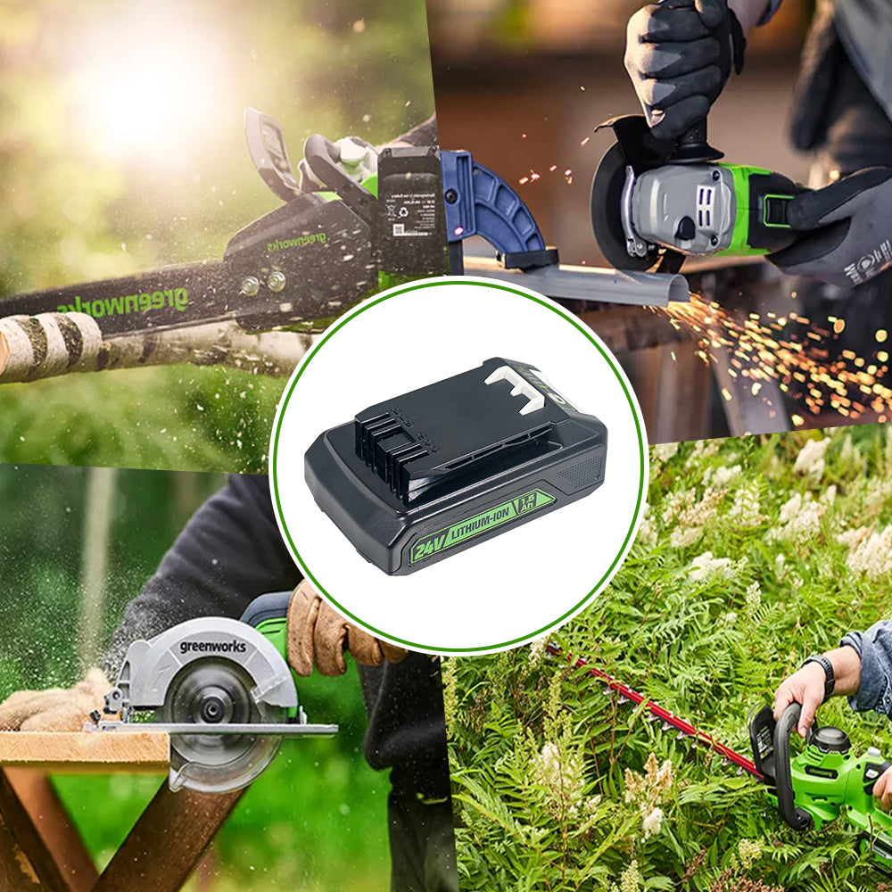 24V 1.5Ah Replacement Battery for Greenworks Battery 21342 20362 Fit for 24V Cordless Power Tools Lithium-Ion Battery ST48B2210 CS48L4410 BL48B2510 48HT24