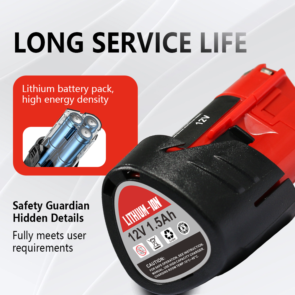 For Milwaukee M12 12-Volt Lithium-Ion XC High Output 2.5 Ah Battery Pack