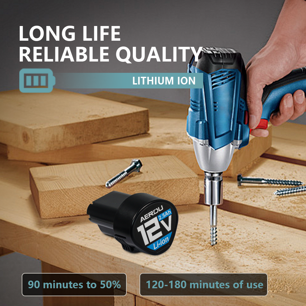 For Makita 12V 2.5Ah Lithium-Ion Battery | 3-Cell Replacement for Power Tools