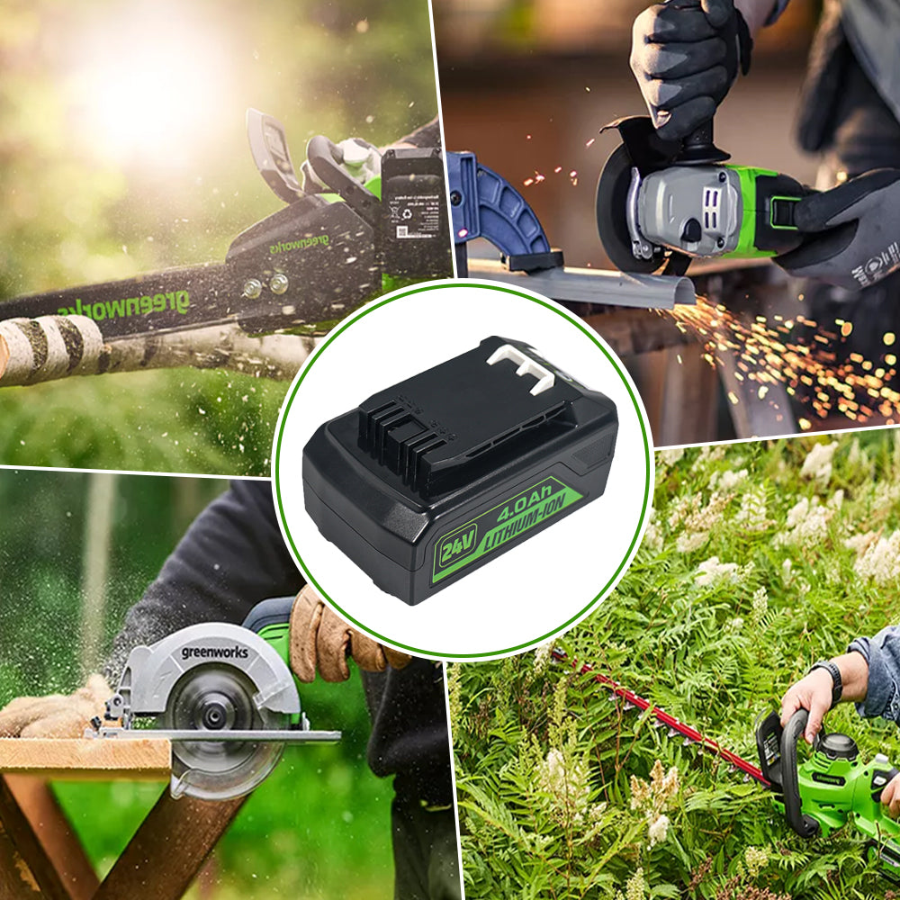 24V 4.0Ah For Greenworks 24 Volt Lithium Battery 20302 20672 20202 20322 20262 20292