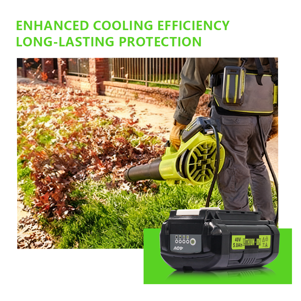 For Ryobi 40V 20-Cell 5.0A Battery – High-Performance for ONE+ HP Lawn Mowers/Grinders