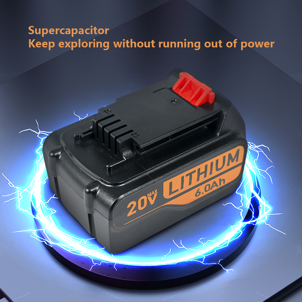 20V Lithium LBXR20 6.0Ah For Black and Decker 20V Max Lithium Battery LBXR20 LB2X4020 LBXR2520 LBXR2020 LBX20 LB2X3020-OPE 20V Tools LST201 LSTE523 LSTE525