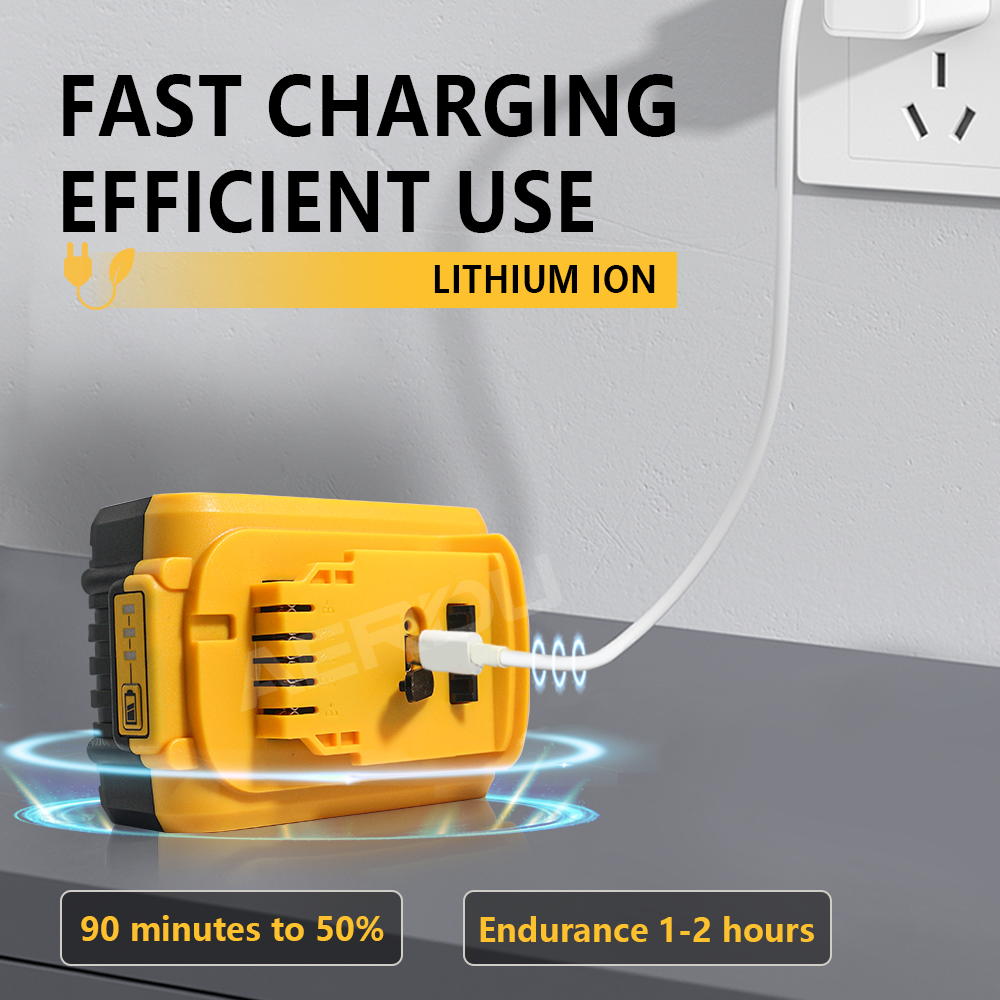 For Dewalt 18V 3.0A Battery with Type-C Port – Compatible with Drills/Impact Drivers, Global Use