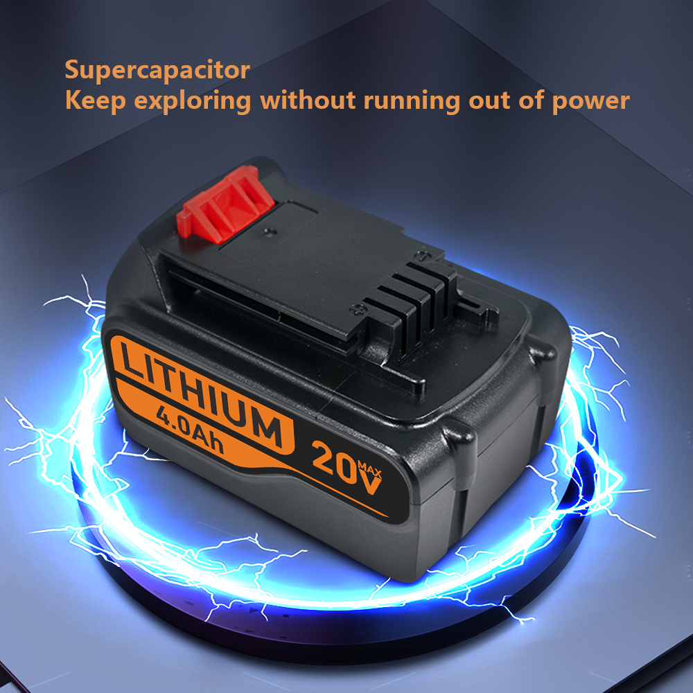 For Black&Decker 20V 4.0Ah Lithium Battery – Compatible with LB2X4020 Drills/Impact Drivers