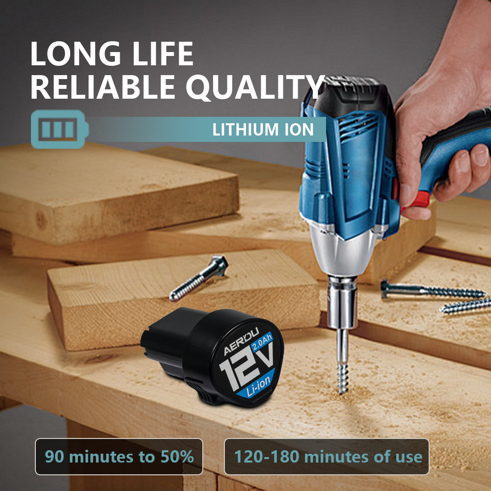 For Makita 12V 2.0Ah Lithium-Ion Battery | 3-Cell Replacement for Power Tools