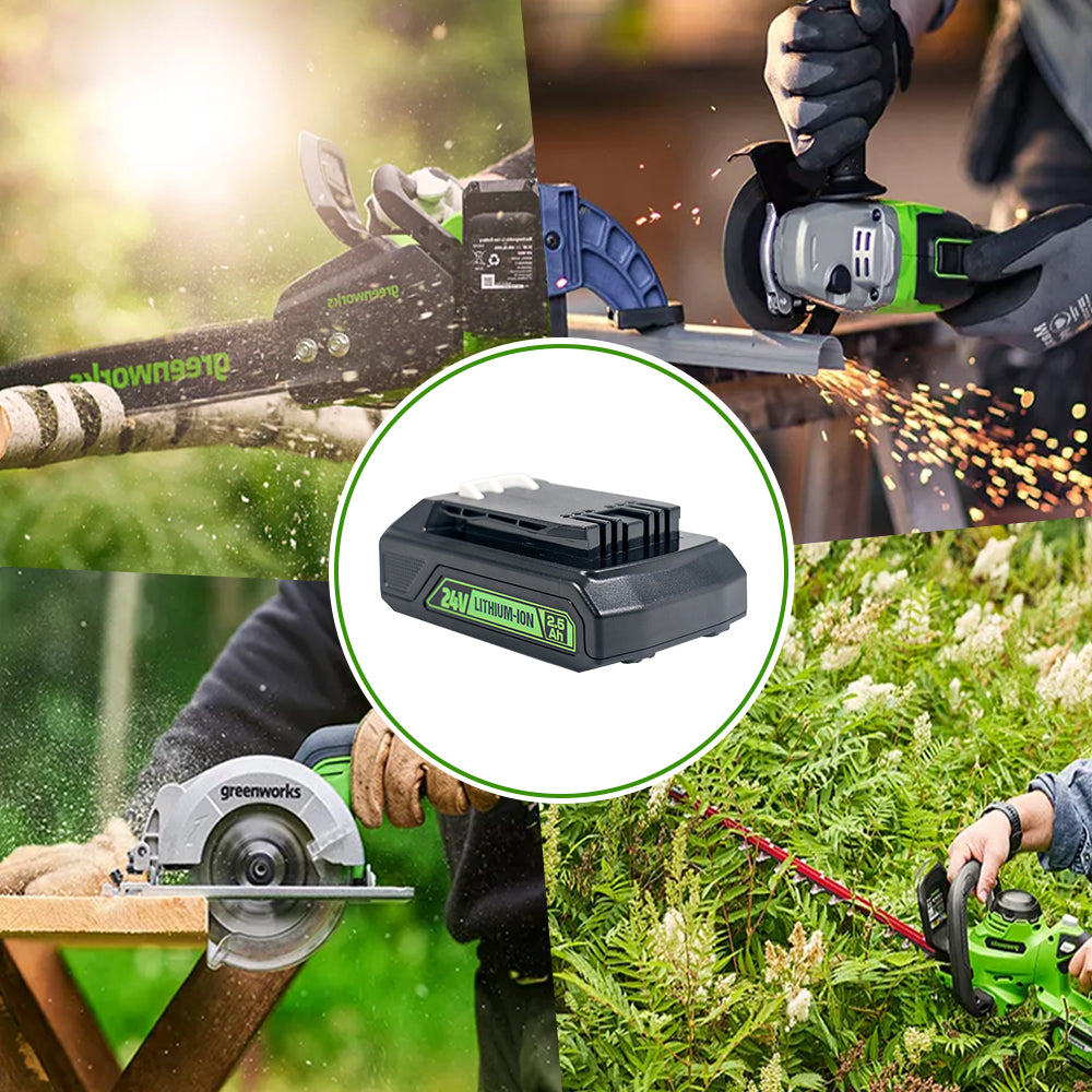 24V 2.5Ah Replacement Battery for Greenworks Battery 21342 20362 Fit for 24V Cordless Power Tools Lithium-Ion Battery ST48B2210 CS48L4410 BL48B2510 48HT24