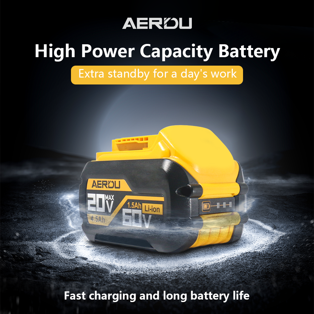 For Dewalt 20V-60V 1.5A Battery – Compatible with Dewalt Cordless Drills/Sanders, Global Voltage Suppor