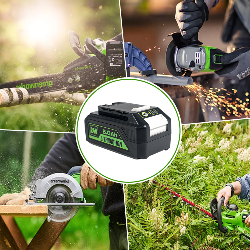 24V 5.0Ah For Greenworks 24 Volt Lithium Battery 20302 20672 20202 20322 20262 20292