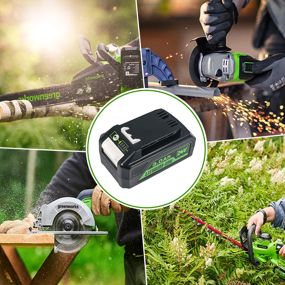 24V 3.0Ah For Greenworks 24 Volt Lithium Battery 20302 20672 20202 20322 20262 20292