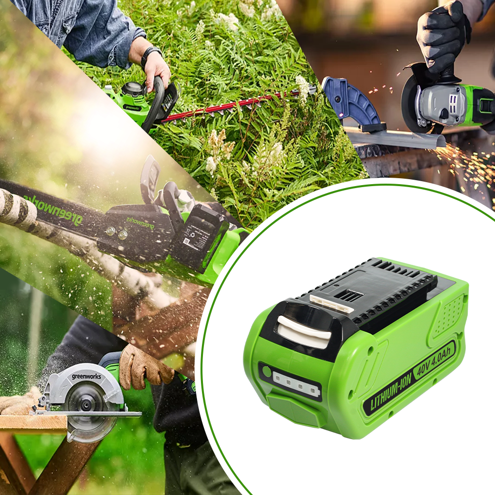 40V 4.0Ah For Greenworks G-MAX 40 Volt Lithium Battery 29472 29462 29252 20202