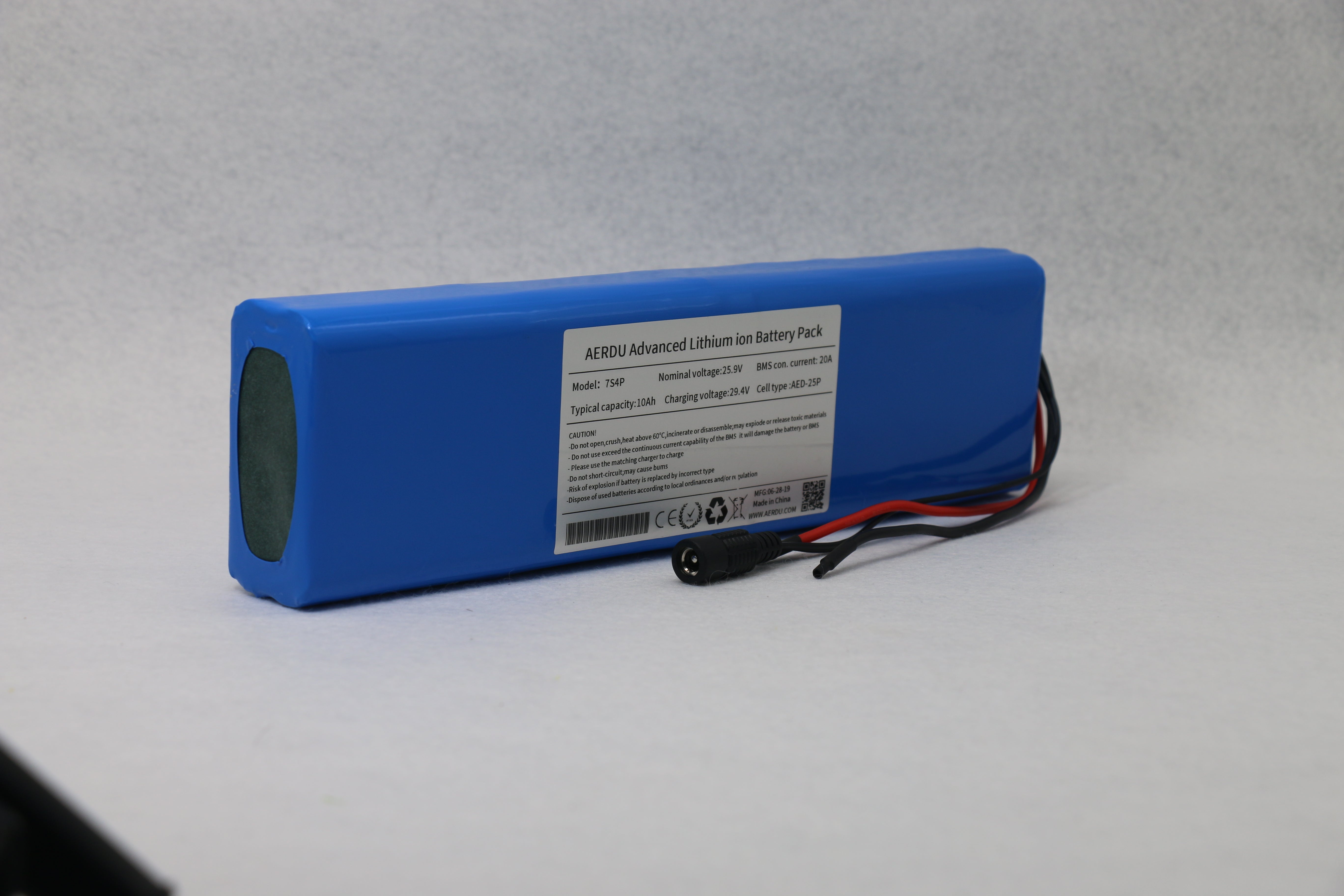 AERDU 7S4P Lithium-ion Battery Pack, 29.4V 18650 Rechargeable Battery, Battery-Powered Seat, BMS Power Supply