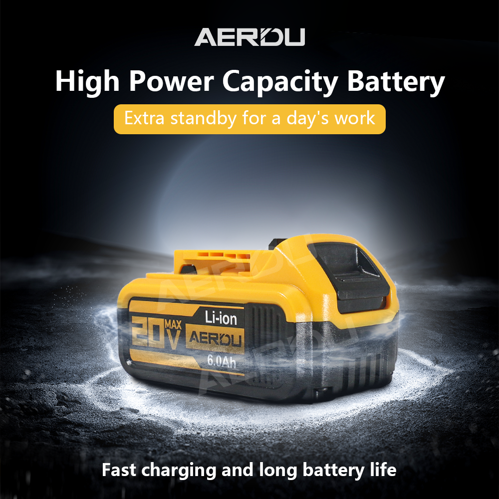 6.0Ah Battery For DeWalt 20V 20 Volt MAX DCB200 DCB206 DCB205 Lithium Ion
