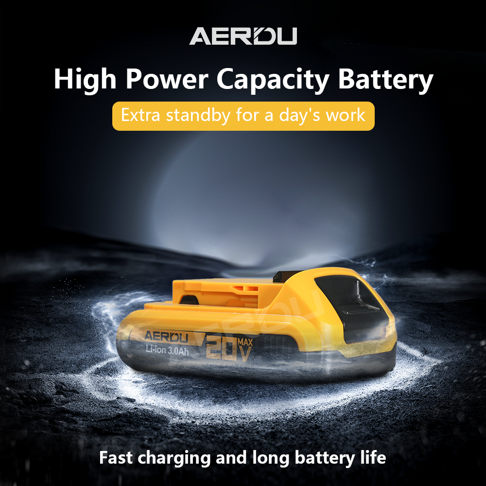 3.0Ah 20V DCB206 Replacement for Dewalt 20V Battery Max DCB201 DCB203 DCB204 Compatible with Dewalt 20 Volt DCD/DCF/DCG/DCS Series Power Tools