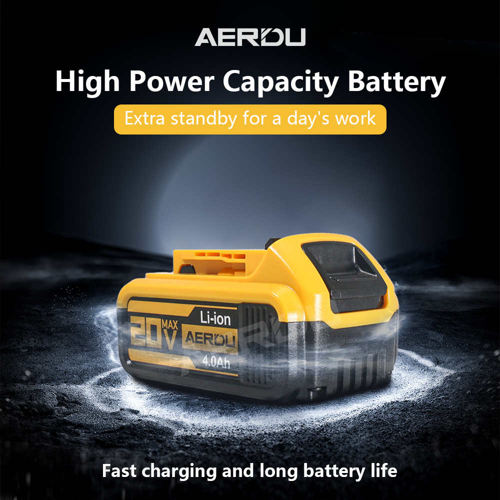 4.0Ah 20 Volt Replacement for Dewalt 20V Lithium Battery MAX DCB206 DCB204 DCB200 DCB180