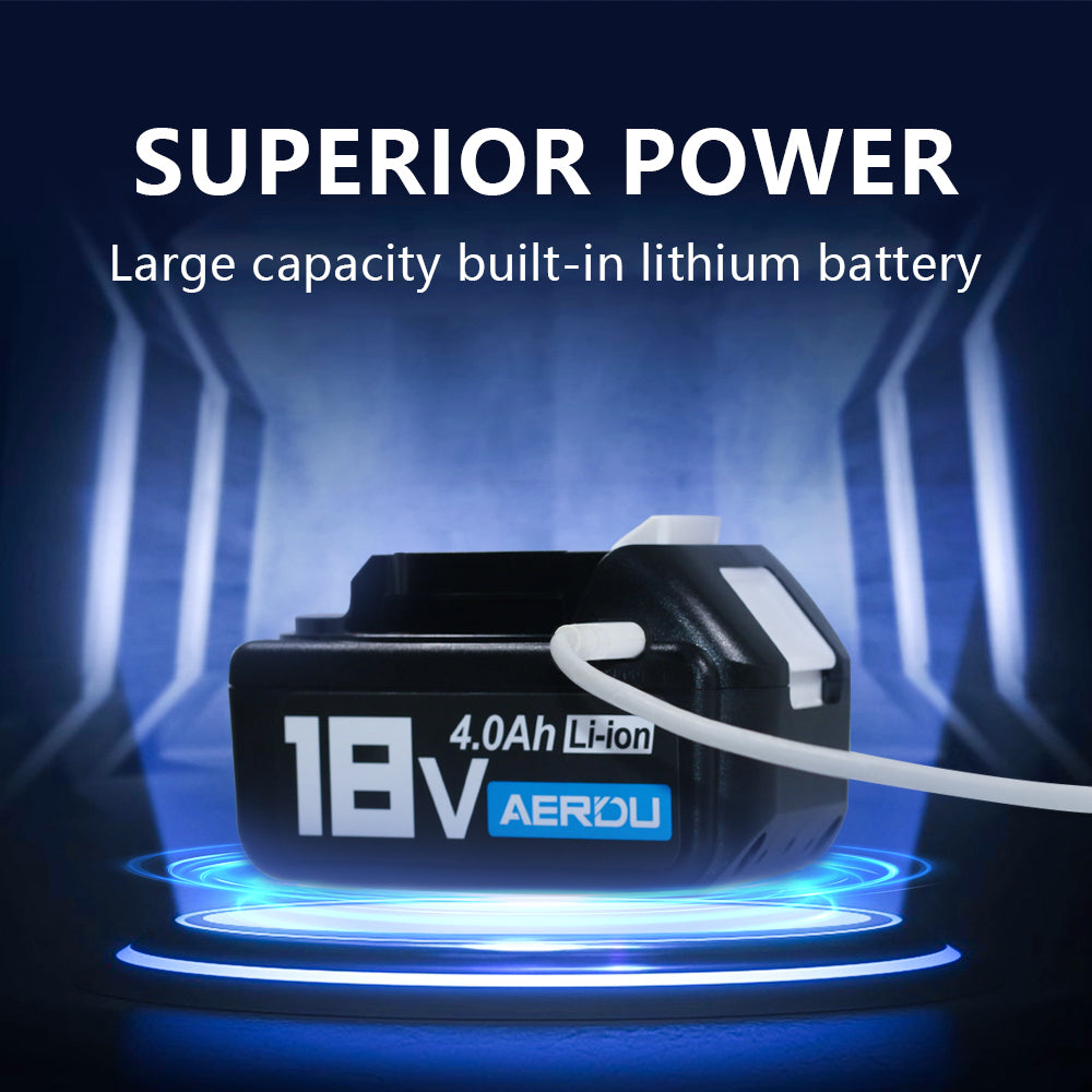 For Makita 10-Cell 18V 4A Type-C Battery – Dual-Purpose Super Fast Charger for Tools & Smart Devices, Global Use