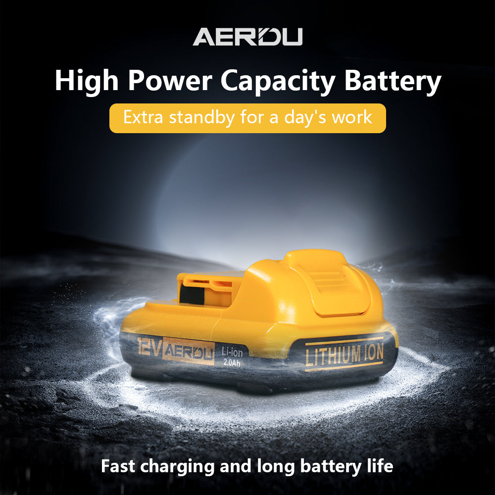 Cost - Effective Replacement Solution for Dewalt 12V Battery, 2.0Ah Large Capacity for Stable Power Supply