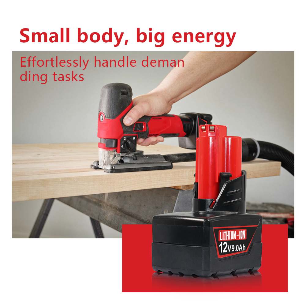 For Milwaukee M12 12-Volt Lithium-Ion Compact Battery Pack 9.0Ah