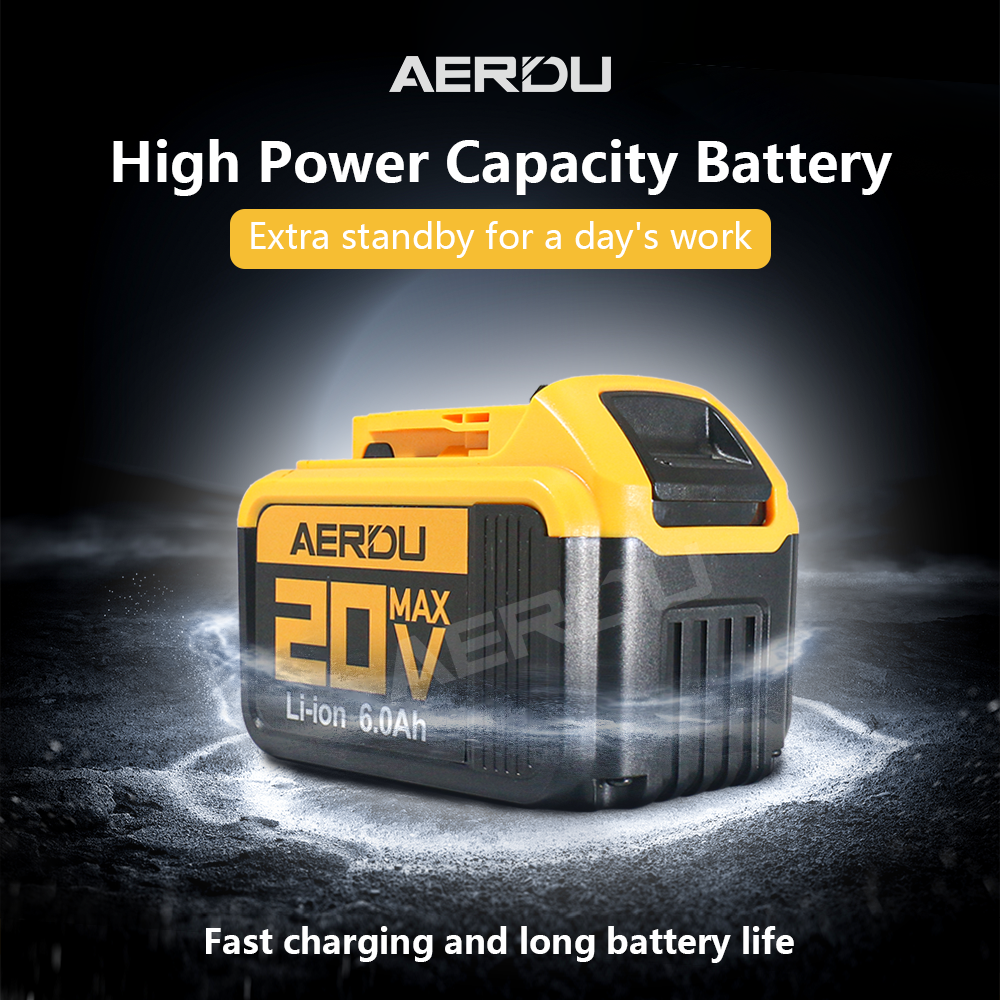 DCB200 Replacement for DEWALT 20V MAX XR 20V Battery 6.0Ah DCB200-2 DCB204 DCB206 DCB201 DCB203