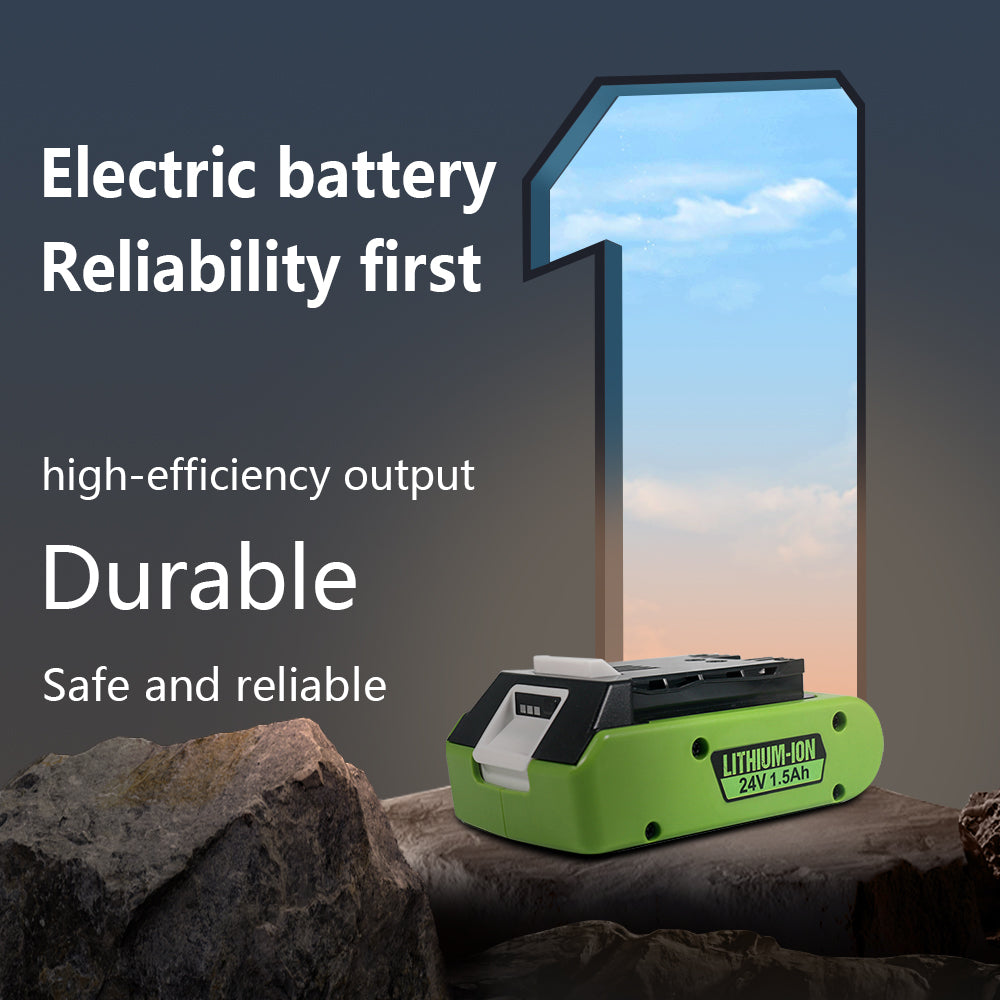 24V 1.5Ah Replacement Battery for Greenworks Battery 29842 29852 Fit for 24V Cordless Power Tools Lithium-Ion Battery G24 G24B2 G24B3 24352 29842 29852