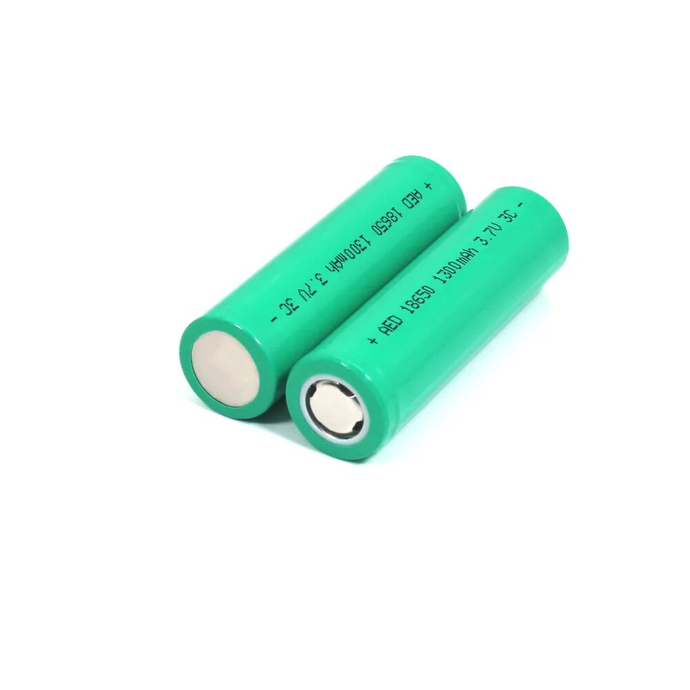 AERDU 18650 Rechargeable Lithium Battery 3.7V1300mAh 4.2VLi-lon New For Strong Light Flashlight Small Fan Replace Device