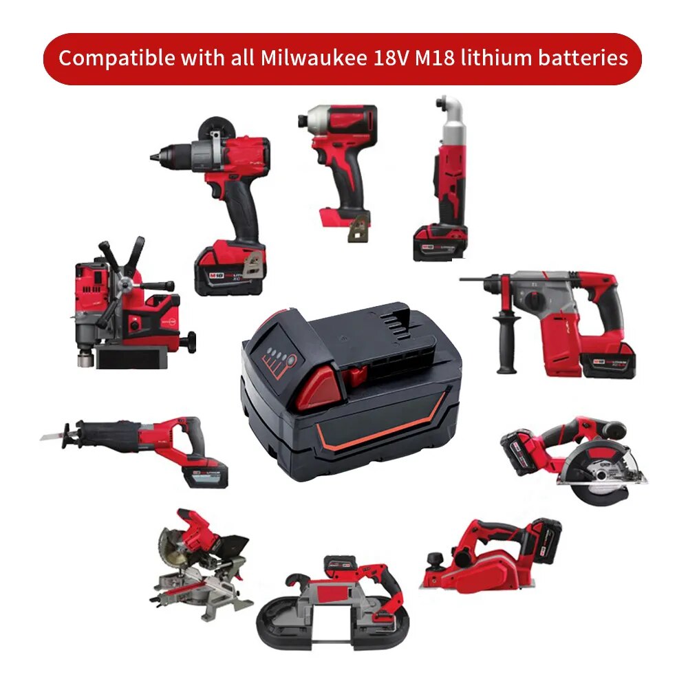 Original 18V 6.0Ah Replacement Lithium Ion Battery For Milwaukee M18 Power Tool Batteries 48-11-1815 48-11850 48-11860 Z50