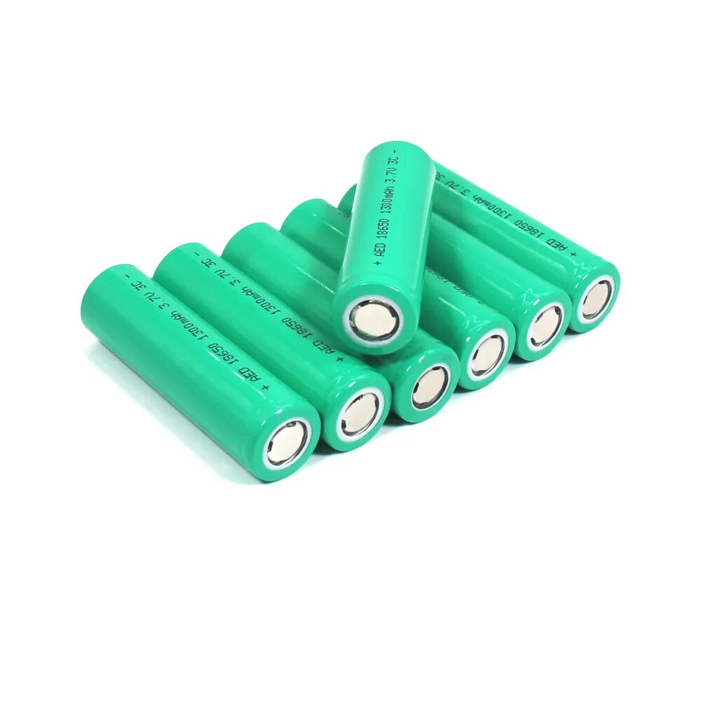 AERDU 18650 Rechargeable Lithium Battery 3.7V1300mAh 4.2VLi-lon New For Strong Light Flashlight Small Fan Replace Device