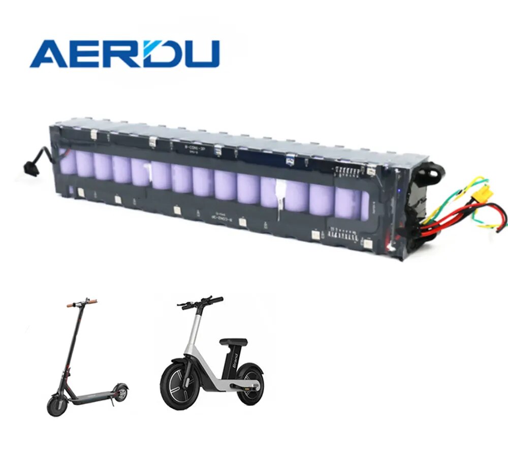 AERDU 36V 42V Electric Scooter Battery 6Ah 7.8Ah 9.6Ah 10.5Ah 18650 Lithium Battery Pack For Bicycle Bike With BMS 15A MH1 35E