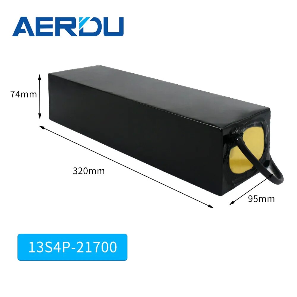 AERDU 36V 48V 20Ah 25Ah 30Ah 21700 5000mAh Battery Pack for Electric Bicycle Ebike Scooter Motor Wheelchair With 30A BMS 50E