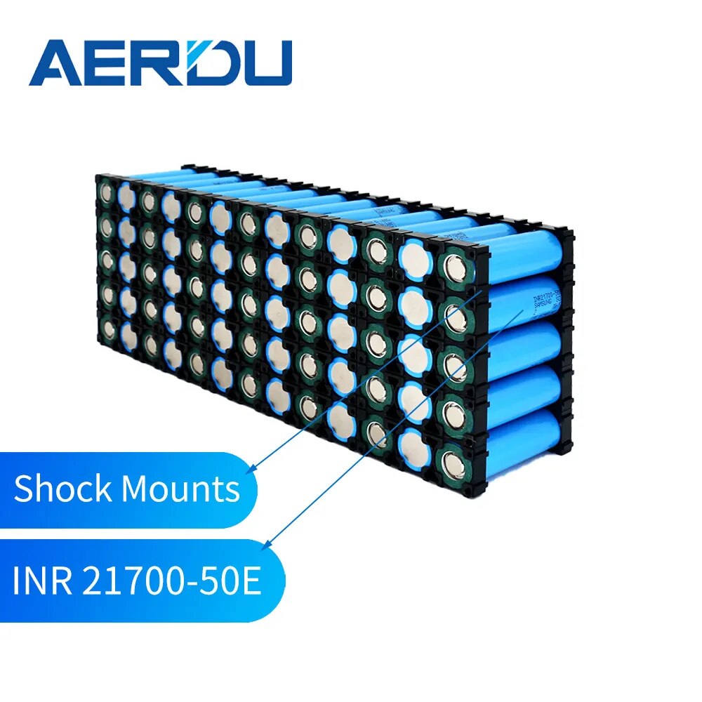 AERDU 36V 48V 20Ah 25Ah 30Ah 21700 5000mAh Battery Pack for Electric Bicycle Ebike Scooter Motor Wheelchair With 30A BMS 50E