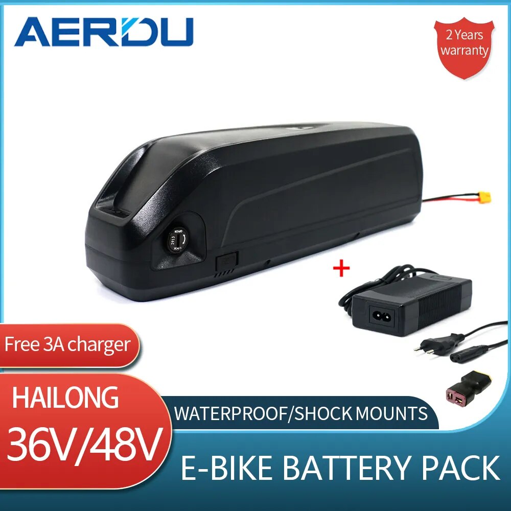 AERDU 36V 42V 12ah-21ah Hailong Cells E-bike Lithium Battery For Bafang USB Port Powerful Battery Electric Bicycle Conversions