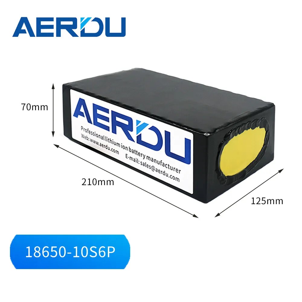 AERDU 36V batteri 36V elsykkelbatteri 42V 9ah-30ah 18650 21700 kraftig batteripakke for motorsykkel og scooter med BMS 30A 